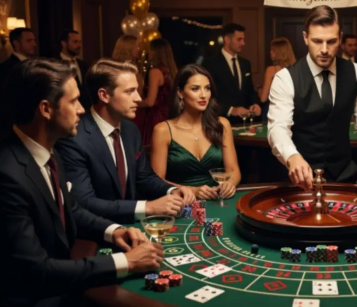 Ruleta a blackjack jako hvězdy narozeninového kasinového večera